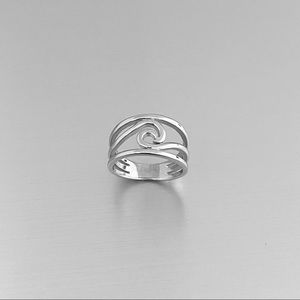 🌊TOP SELLER🌊 Sterling Silver Statement Wave Ring, Surfer Rings, Ocean Jewelry